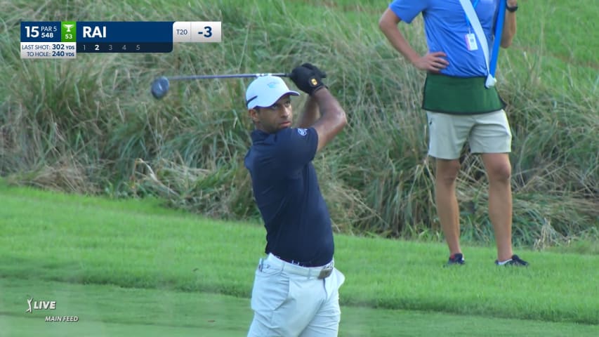 Aaron Rai's excellent 240-yard second shot sets up eagle at Wyndham