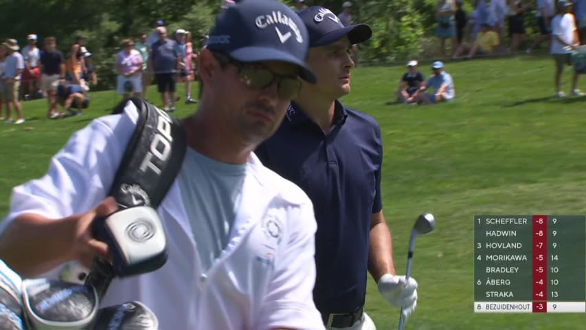 Christiaan Bezuidenhout makes birdie on No. 10 at the Memorial