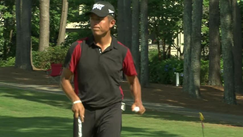 Augusto Núñez birdies No. 15 at BMW Charity Pro-Am