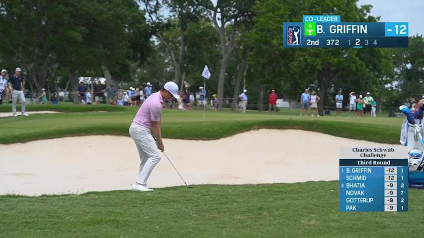 Ben Griffin makes birdie on No. 2 at Charles Schwab