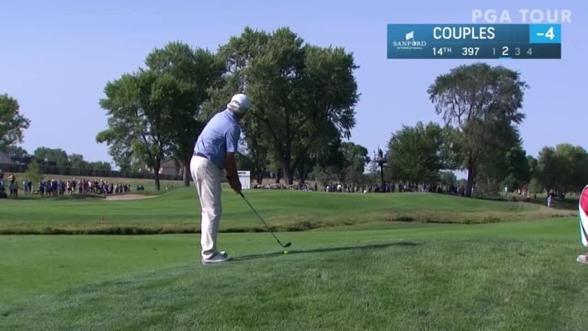 Fred Couples makes birdie on No. 14 at Sanford International