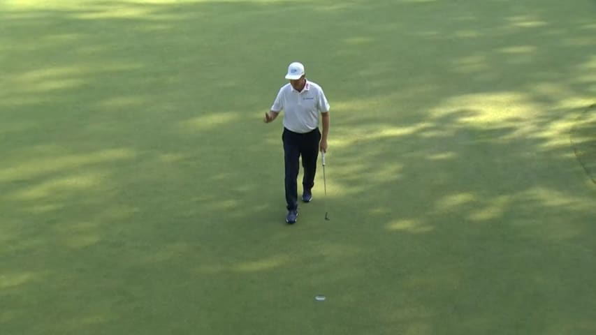 Ernie Els gets up-and-down from greenside bunker at Ally Challenge