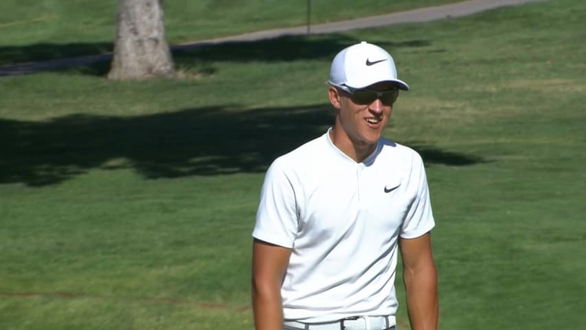 Cameron Champ drains birdie putt on No. 16 at Utah Championship