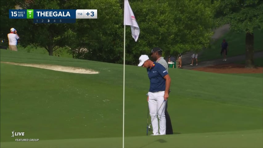 Sahith Theegala gets up-and-down for birdie at Wells Fargo