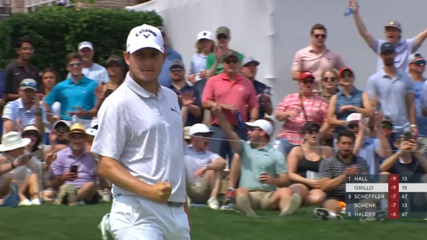Emiliano Grillo makes 19-footer for birdie at Charles Schwab