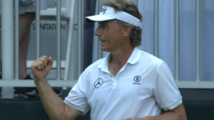 Bernhard Langer's clutch birdie putt at Principal Charity