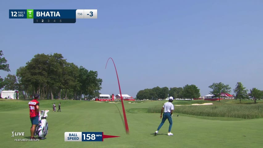 Akshay Bhatia gets up-and-down from rough for birdie at 3M Open