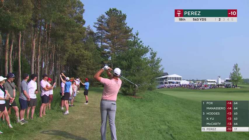 Victor Perez makes birdie on No. 18 at RBC Canadian