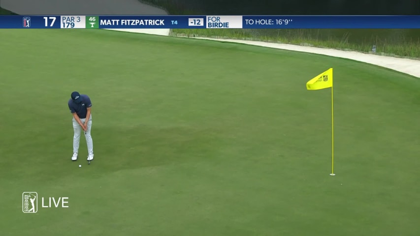 Matt Fitzpatrick makes 17-foot birdie putt at RBC Heritage