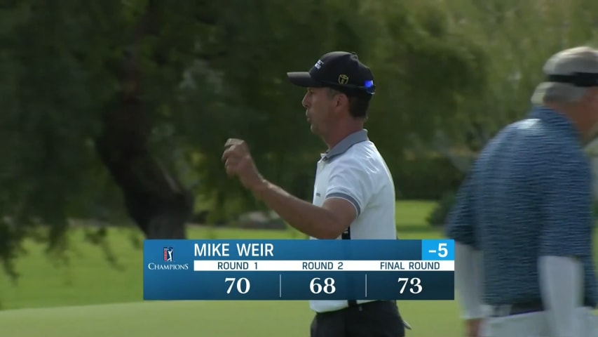 Mike Weir makes short birdie putt at Galleri Classic