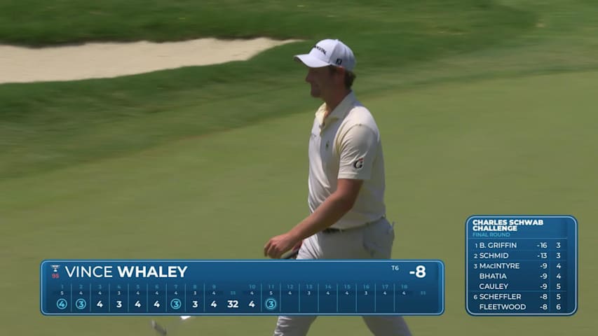 Vince Whaley holes out for Eagle on No. 11 at Charles Schwab
