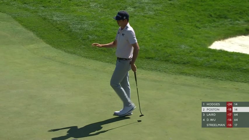 J.T. Poston's approach to 7 feet yields birdie at 3M Open