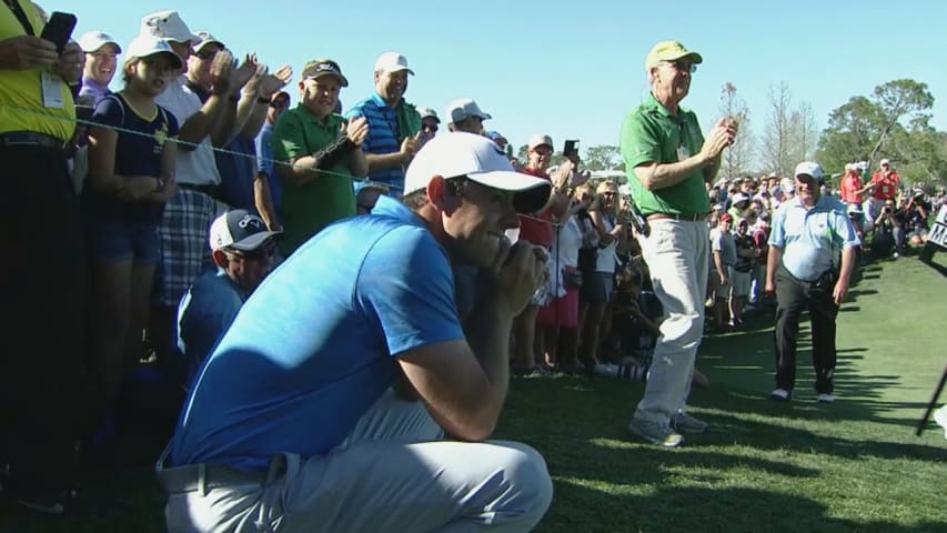 Rory McIlroy's up-and-down birdie grabs him a share of the lead at Arnold Palmer