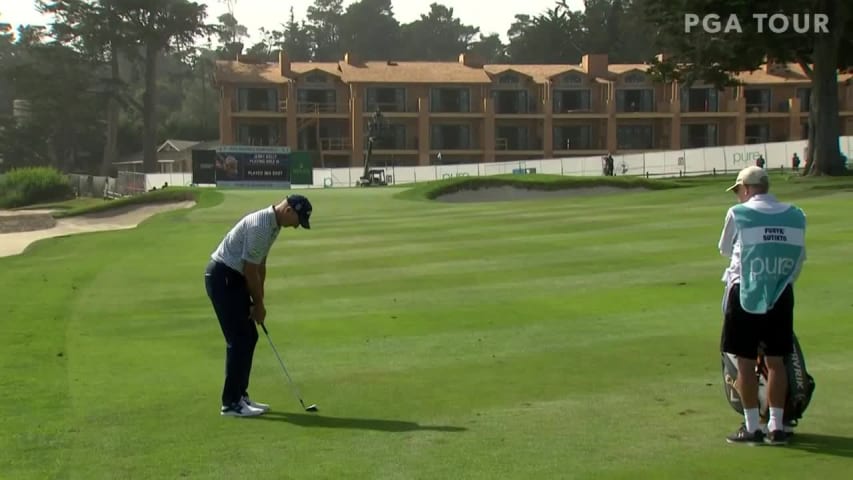 Jim Furyk makes birdie on No. 18 in Round 301 at Pure Insurance