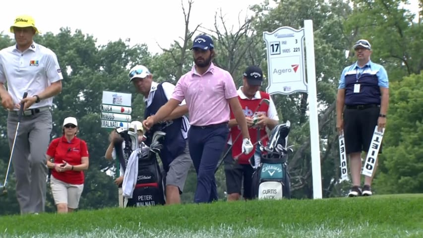 Curtis Luck's near ace on No. 17 at Nationwide Children's