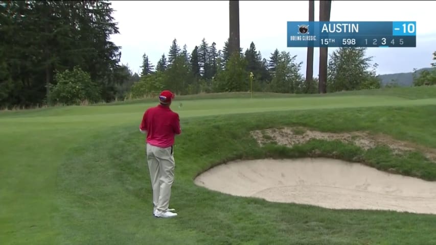 Woody Austin chips it close to set up birdie at Boeing Classic
