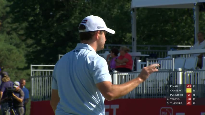 Patrick Cantlay continues to apply pressure with birdie on No. 17 at Rocket Mortgage