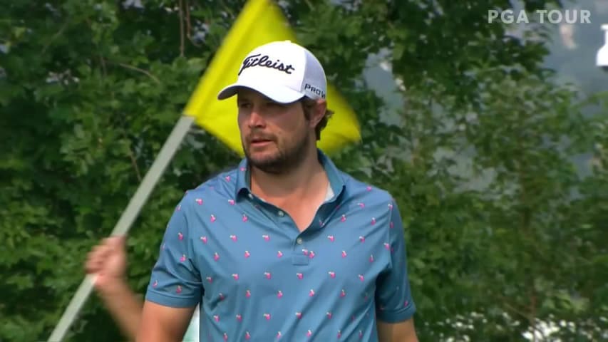 Peter Uihlein sinks birdie putt at Utah