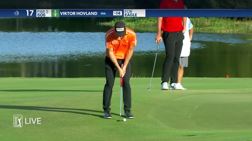 Viktor Hovland birdies No. 17 at WGC-Workday