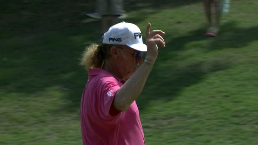 Miguel Angel Jimenez's birdie on No. 14 at Regions Tradition