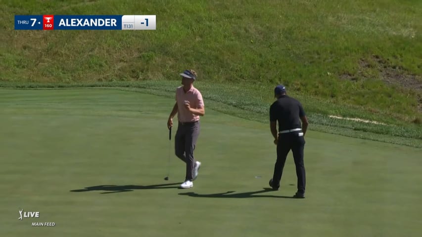 Tyson Alexander sticks tee shot 2 feet from the hole at John Deere