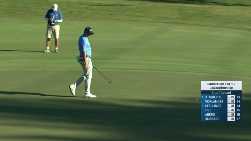 Christiaan Bezuidenhout sinks a 28-foot birdie putt at Sanderson Farms