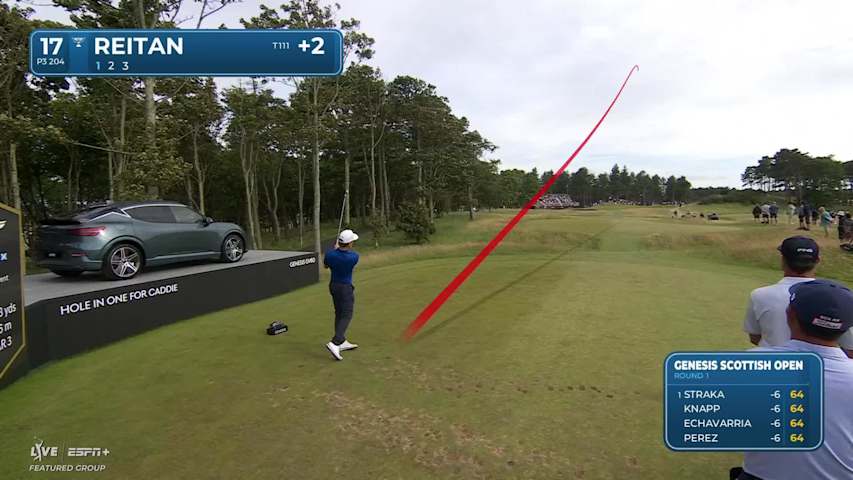 Kristoffer Reitan makes birdie on No. 17 at Genesis Scottish Open