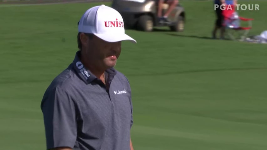 Ryan Palmer nearly rolls in a lengthy eagle at Sentry