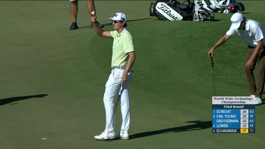 Nico Echavarria makes birdie at World Wide Technology