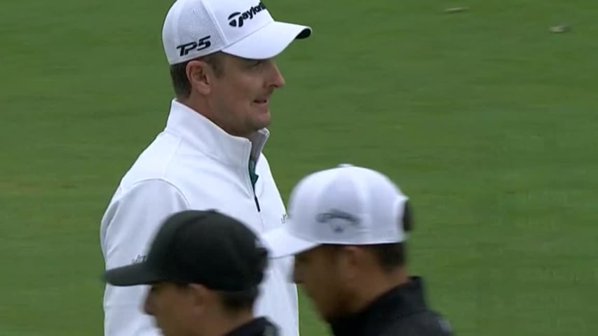 Justin Rose birdies No. 16 at BMW