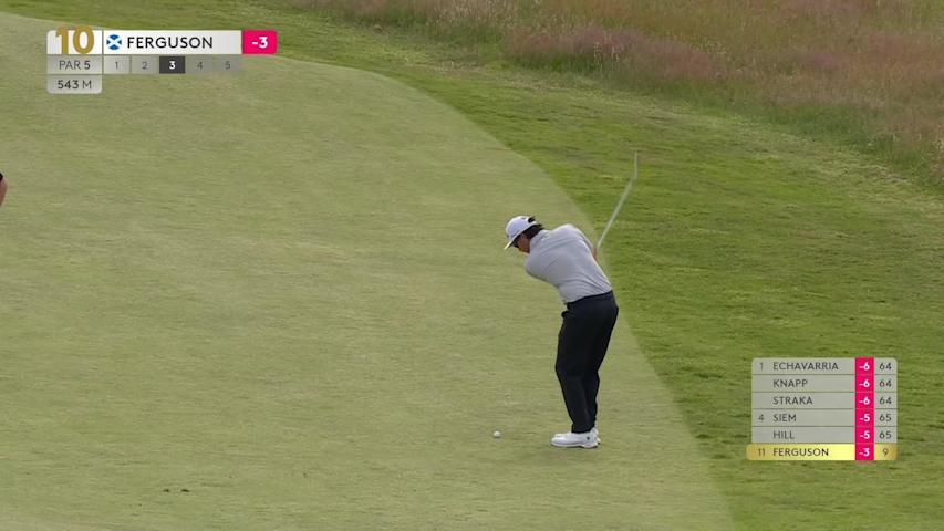 Ewen Ferguson makes birdie on No. 10 at Genesis Scottish Open