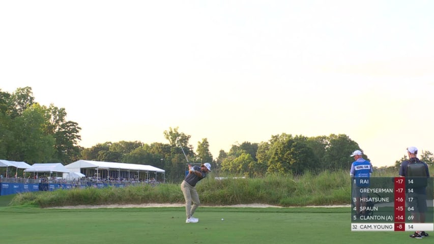 Cameron Young makes birdie on No. 15 at Wyndham