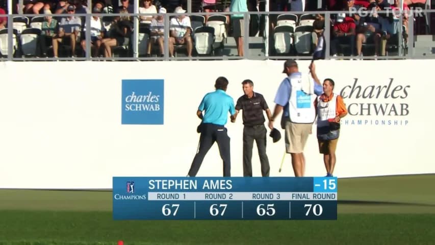 Stephen Ames makes birdie on No. 18 at Schwab Cup Championship