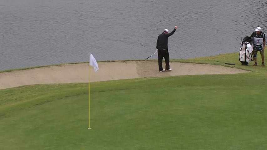 Joe Durant's spectacular bunker shot at Toshiba Classic