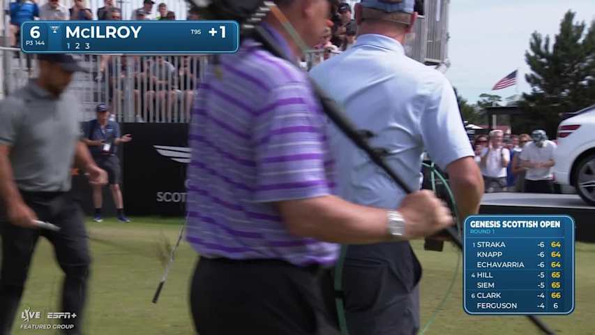 Rory McIlroy nearly aces No. 6 at Genesis Scottish Open