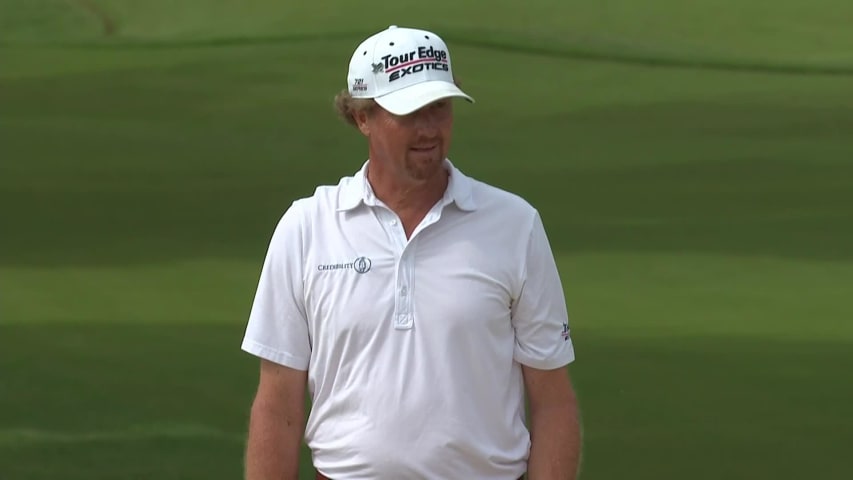 Tim Petrovic's sand shot to inches saves par at the KitchenAid Senior PGA