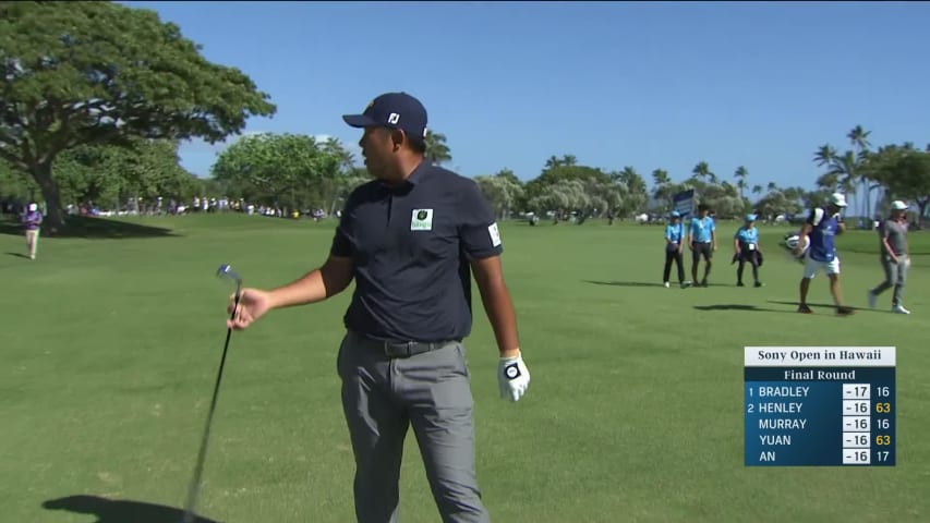 Byeong Hun An's nice approach into 72nd hole yields birdie at Sony Open