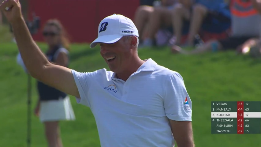 Matt Kuchar holes out for eagle to end his day at 3M Open