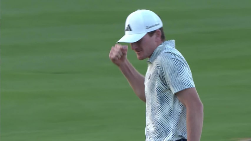 Nick Dunlap drains 72nd hole par putt to win by one at The American Express