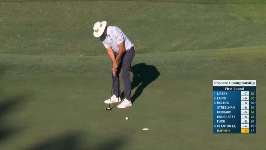 Joel Dahmen makes short birdie putt at Procore