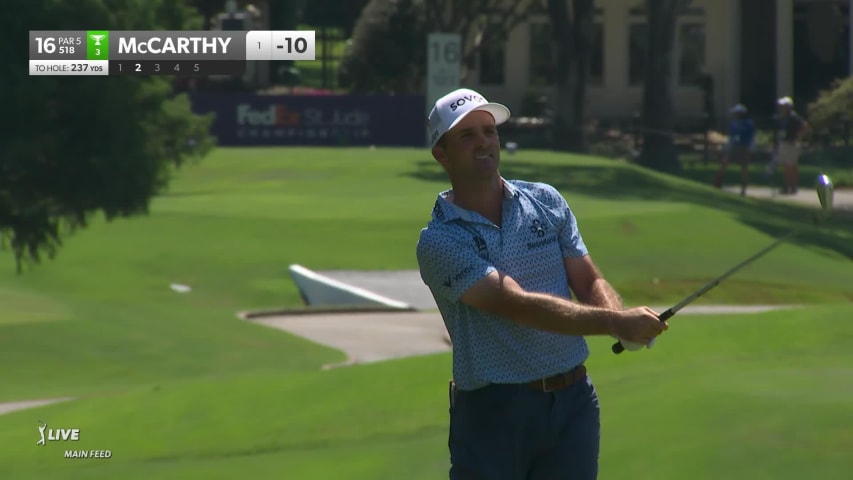 Denny McCarthy makes birdie on No. 16 at FedEx St. Jude