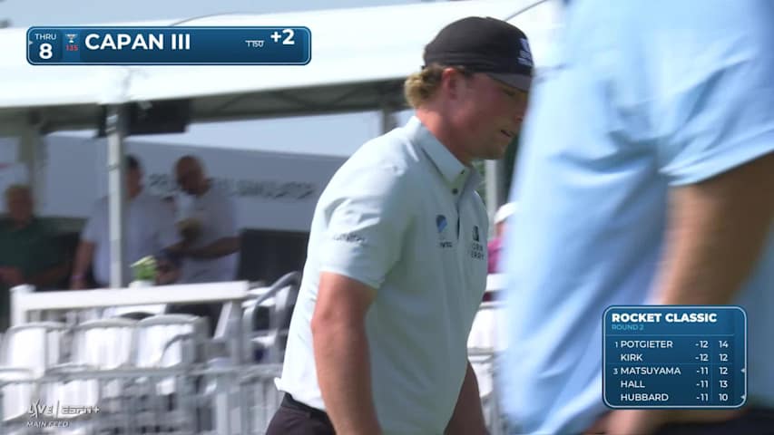 Frankie Capan III makes birdie on No. 17 at Rocket Classic