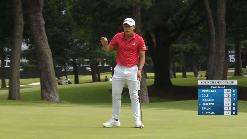 Collin Morikawa sends approach within 5 feet at ZOZO CHAMPIONSHIP