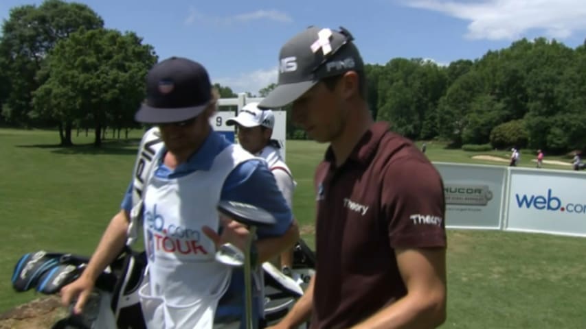 Brandon Hagy shoots 67 to take the lead at the BMW Charity Pro-Am