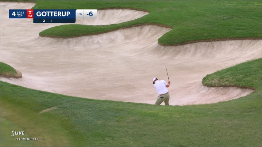 Chris Gotterup holes-out from greenside bunker for birdie at THE CJ CUP