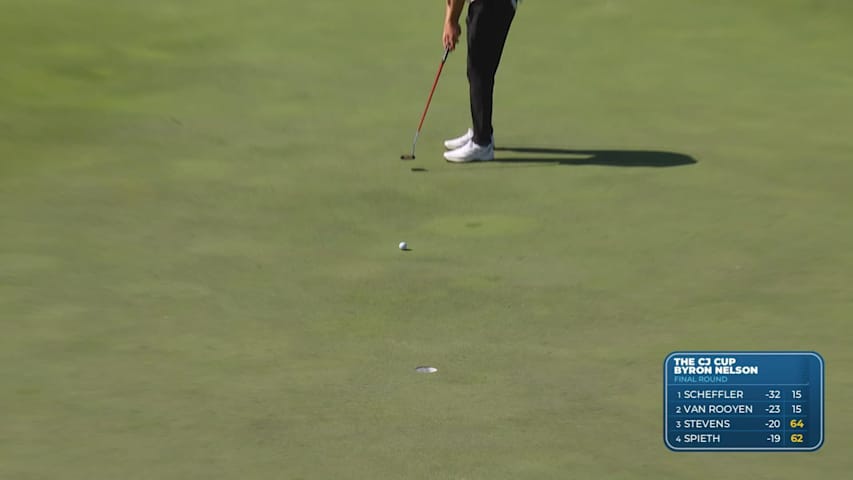 Rasmus Højgaard makes birdie on No. 18 at THE CJ CUP