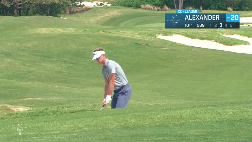 Tyson Alexander leaves it close to the hole and birdies at Veritex Bank Championship