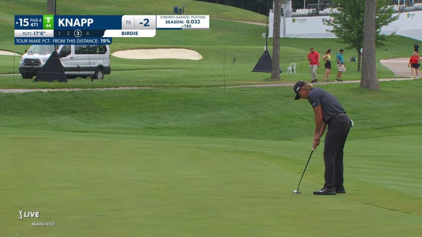 Jake Knapp makes birdie on No. 15 at John Deere