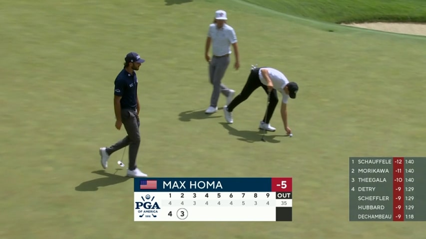 Max Homa sinks 43-footer for birdie at PGA Championship