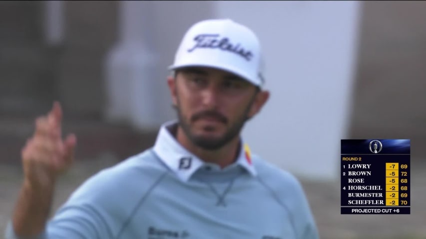 Max Homa drains clutch birdie putt to make the cut at The Open